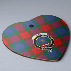 Clan Mar Tartan Crest Heart Ceramic Ornament TE99 Mar Tartan Tartan Christmas