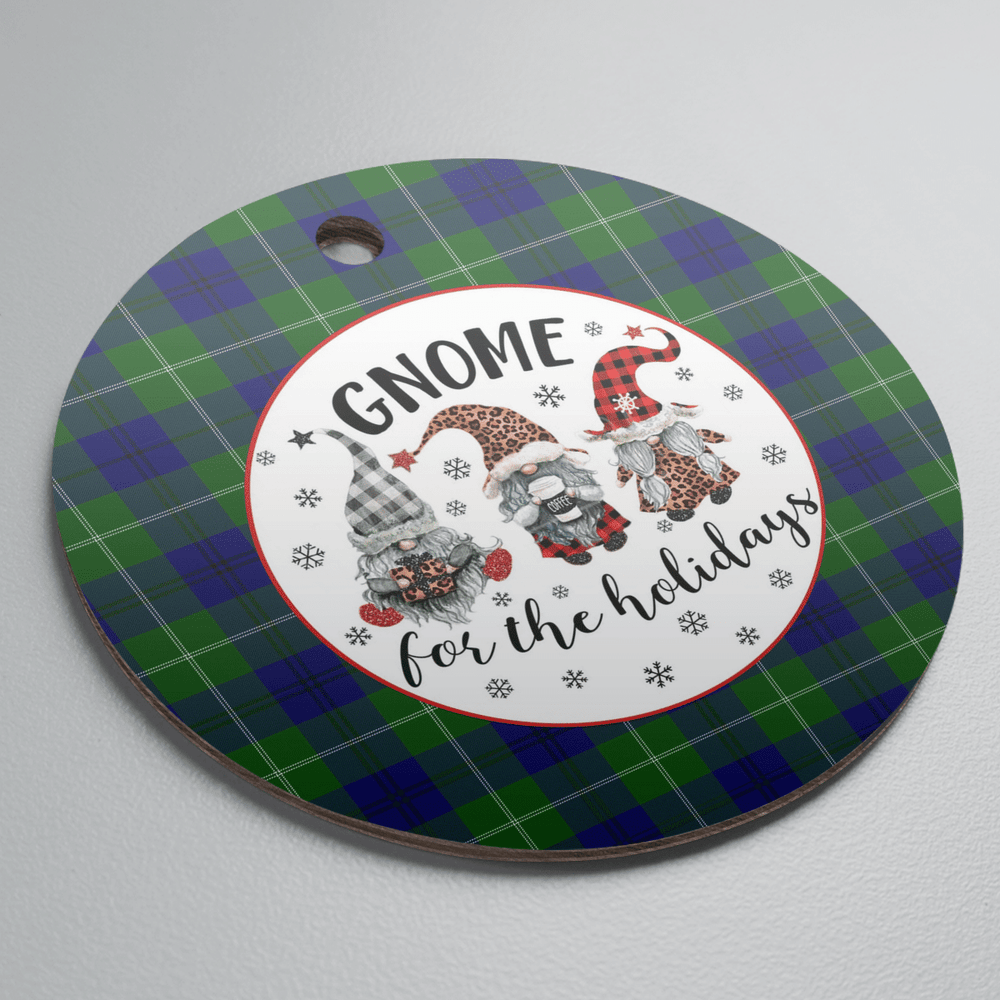 Clan Oliphant Modern Tartan Tartan Crest Gnome Round Ceramic Ornament PD73 Oliphant Modern Tartan Tartan Christmas