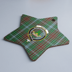 Clan Gayre Tartan Crest Star Ceramic Ornament WP13 Gayre Tartan Tartan Christmas