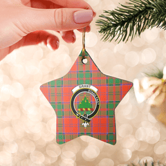Clan Grant Ancient Tartan Crest Star Ceramic Ornament BQ47 Grant Ancient Tartan Tartan Christmas
