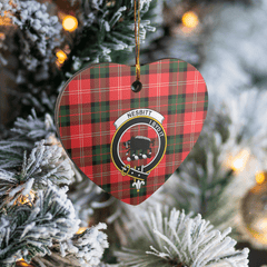 Clan Nesbitt Modern Tartan Crest Heart Ceramic Ornament OB47 Nesbitt Modern Tartan Tartan Christmas