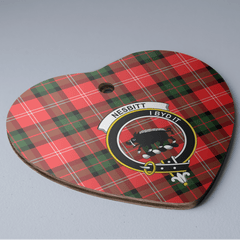 Clan Nesbitt Modern Tartan Crest Heart Ceramic Ornament OB47 Nesbitt Modern Tartan Tartan Christmas