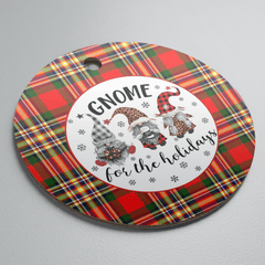 Clan MacGill Modern Tartan Tartan Crest Gnome Round Ceramic Ornament KT27 MacGill Modern Tartan Tartan Christmas