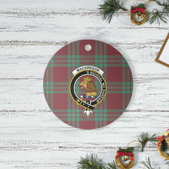 Clan MacGregor Hunting Ancient Tartan Crest Round Ceramic Ornament FS66 MacGregor Hunting Ancient Tartan Tartan Christmas