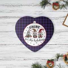 Clan Garden Tartan Tartan Crest Gnome Heart Ceramic Ornament LE67 Garden Tartan Tartan Christmas