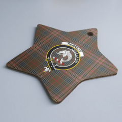 Clan Kennedy Weathered Tartan Crest Star Ceramic Ornament SJ18 Kennedy Weathered Tartan Tartan Christmas