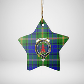 Clan Maitland Tartan Crest Star Ceramic Ornament VT97 Maitland Tartan Tartan Christmas