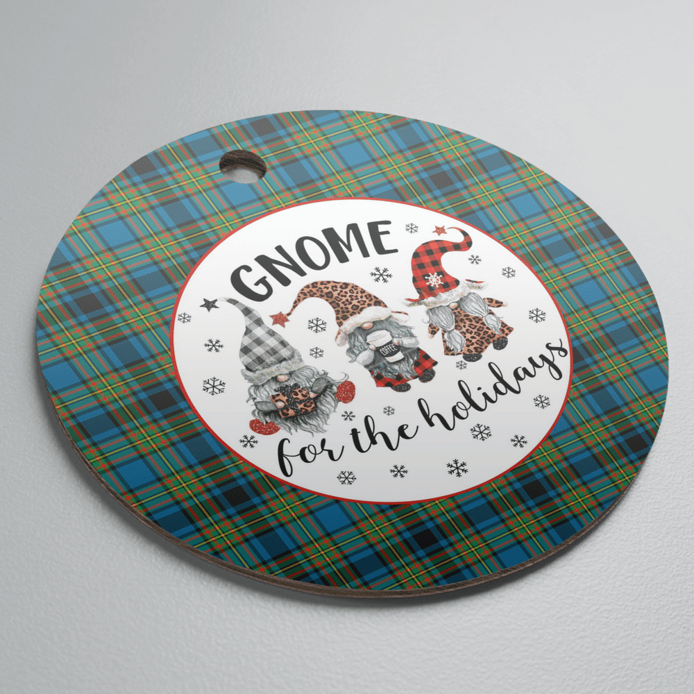 Clan Gillies Ancient Tartan Tartan Crest Gnome Round Ceramic Ornament HK32 Gillies Ancient Tartan Tartan Christmas