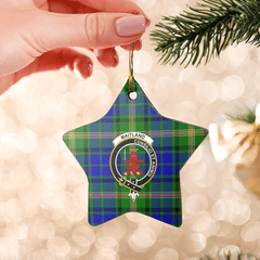 Clan Maitland Tartan Crest Star Ceramic Ornament VT97 Maitland Tartan Tartan Christmas