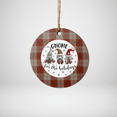 Clan Davidson Dress Dancers Tartan Tartan Crest Gnome Round Ceramic Ornament NJ74 Davidson Dress Dancers Tartan Tartan Christmas