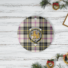 Clan MacPherson Dress Ancient Tartan Crest Round Ceramic Ornament DU89 MacPherson Dress Ancient Tartan Tartan Christmas