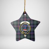 Clan Rose Hunting Modern Tartan Crest Star Ceramic Ornament JC17 Rose Hunting Modern Tartan Tartan Christmas