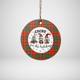 Clan MacAulay Ancient Tartan Tartan Crest Gnome Round Ceramic Ornament BI87 MacAulay Ancient Tartan Tartan Christmas