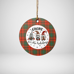 Clan MacAulay Ancient Tartan Tartan Crest Gnome Round Ceramic Ornament BI87 MacAulay Ancient Tartan Tartan Christmas