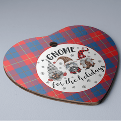 Clan Galloway Red Tartan Tartan Crest Gnome Heart Ceramic Ornament BM48 Galloway Red Tartan Tartan Christmas