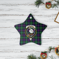 Clan Campbell of Cawdor Modern Tartan Crest Star Ceramic Ornament MW45 Campbell of Cawdor Modern Tartan Tartan Christmas