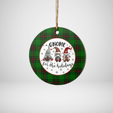 Clan Fife District Tartan Tartan Crest Gnome Round Ceramic Ornament CP98 Fife District Tartan Tartan Christmas