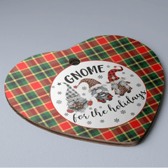 Clan MacLachlan Hunting Modern Tartan Tartan Crest Gnome Heart Ceramic Ornament FE78 MacLachlan Hunting Modern Tartan Tartan Christmas