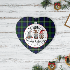 Clan Lamont Modern Tartan Tartan Crest Gnome Heart Ceramic Ornament GV17 Lamont Modern Tartan Tartan Christmas