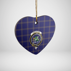 Clan Crichton Tartan Crest Heart Ceramic Ornament PZ75 Crichton Tartan Tartan Christmas