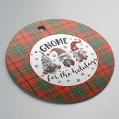 Clan MacAulay Ancient Tartan Tartan Crest Gnome Round Ceramic Ornament BI87 MacAulay Ancient Tartan Tartan Christmas