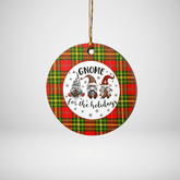 Clan Leask Tartan Tartan Crest Gnome Round Ceramic Ornament CA13 Leask Tartan Tartan Christmas