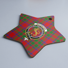 Clan MacKintosh Modern Tartan Crest Star Ceramic Ornament GX32 MacKintosh Modern Tartan Tartan Christmas