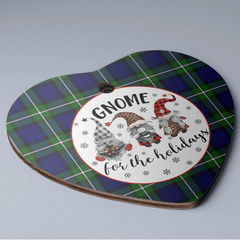 Clan Forbes Modern Tartan Tartan Crest Gnome Heart Ceramic Ornament ZS64 Forbes Modern Tartan Tartan Christmas