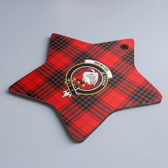 Clan Wemyss Modern Tartan Crest Star Ceramic Ornament RB19 Wemyss Modern Tartan Tartan Christmas