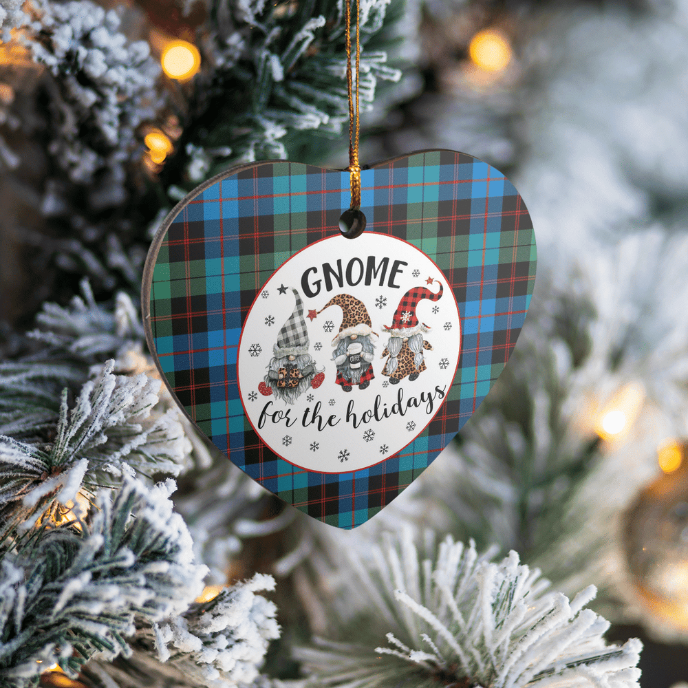Clan Guthrie Ancient Tartan Tartan Crest Gnome Heart Ceramic Ornament TO12 Guthrie Ancient Tartan Tartan Christmas