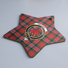 Clan MacDuff Modern Tartan Crest Star Ceramic Ornament OH59 MacDuff Modern Tartan Tartan Christmas