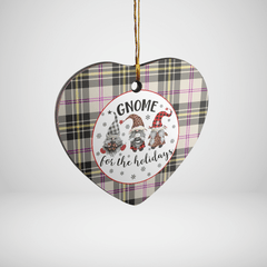 Clan MacPherson Dress Ancient Tartan Tartan Crest Gnome Heart Ceramic Ornament GR27 MacPherson Dress Ancient Tartan Tartan Christmas