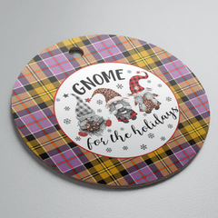 Clan Culloden Ancient Tartan Tartan Crest Gnome Round Ceramic Ornament UD90 Culloden Ancient Tartan Tartan Christmas