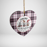 Clan MacPherson Hunting Modern Tartan Tartan Crest Gnome Heart Ceramic Ornament OM85 MacPherson Hunting Modern Tartan Tartan Christmas