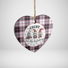 Clan MacPherson Hunting Modern Tartan Tartan Crest Gnome Heart Ceramic Ornament OM85 MacPherson Hunting Modern Tartan Tartan Christmas