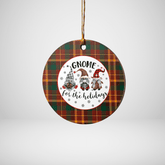 Clan McNally Tartan Tartan Crest Gnome Round Ceramic Ornament PD21 McNally Tartan Tartan Christmas