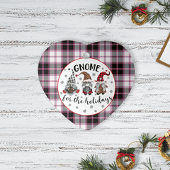 Clan MacPherson Hunting Modern Tartan Tartan Crest Gnome Heart Ceramic Ornament OM85 MacPherson Hunting Modern Tartan Tartan Christmas