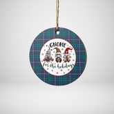 Clan Douglas Modern Tartan Tartan Crest Gnome Round Ceramic Ornament PQ89 Douglas Modern Tartan Tartan Christmas