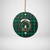 Clan Ross Hunting Modern Tartan Crest Round Ceramic Ornament BI80 Ross Hunting Modern Tartan Tartan Christmas