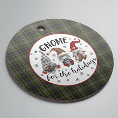 Clan Davidson Tulloch Dress Tartan Tartan Crest Gnome Round Ceramic Ornament NF91 Davidson Tulloch Dress Tartan Tartan Christmas