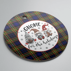 Clan MacLellan Modern Tartan Tartan Crest Gnome Round Ceramic Ornament FY92 MacLellan Modern Tartan Tartan Christmas