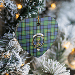 Clan Gordon Old Ancient Tartan Crest Heart Ceramic Ornament QG63 Gordon Old Ancient Tartan Tartan Christmas
