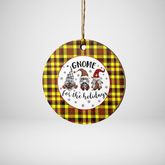 Clan Jardine Tartan Tartan Crest Gnome Round Ceramic Ornament WH35 Jardine Tartan Tartan Christmas