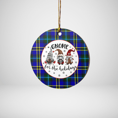 Clan Weir Modern Tartan Tartan Crest Gnome Round Ceramic Ornament NN74 Weir Modern Tartan Tartan Christmas