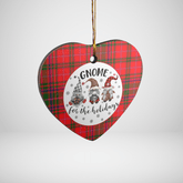 Clan MacDougall Modern Tartan Tartan Crest Gnome Heart Ceramic Ornament PN26 MacDougall Modern Tartan Tartan Christmas