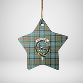 Clan Walkinshaw Tartan Crest Star Ceramic Ornament QX99 Walkinshaw Tartan Tartan Christmas