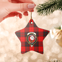 Clan Wemyss Modern Tartan Crest Star Ceramic Ornament RB19 Wemyss Modern Tartan Tartan Christmas
