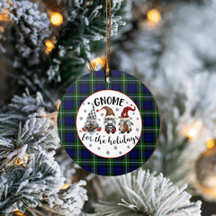 Clan Meldrum Forbes Tartan Tartan Crest Gnome Round Ceramic Ornament VC21 Meldrum Forbes Tartan Tartan Christmas