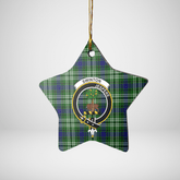 Clan Swinton (Tweedside) Tartan Crest Star Ceramic Ornament PP92 Swinton (Tweedside) Tartan Tartan Christmas