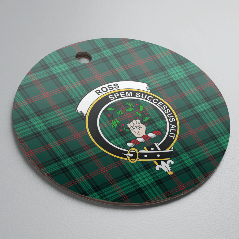 Clan Ross Hunting Modern Tartan Crest Round Ceramic Ornament BI80 Ross Hunting Modern Tartan Tartan Christmas